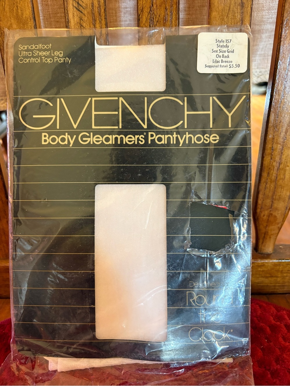 NOS Givenchy Ultra Sheer Control Top Pantyhose Lilac Breeze Stately RARE Color